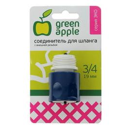 Соединитель 3/4 пластик внешняя резьба; GREEN APPLE, GAES20-10