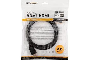 Кабель PROconnect HDMI - HDMI 2.0  2м Gold; 17-6104-6