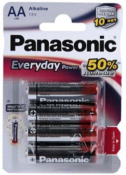 Батарейка щелочная Panasonic Everyday LR6 (AA) бл/4