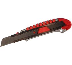 Нож с сегментированным лезвием 25 мм обрезиненный корпус; REXANT, 12-4918