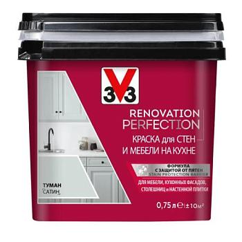 Краска для стен и мебели на кухне RENOVATION PERFECTION-ТУМАН 0,75 л
