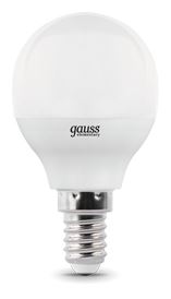 Лампа светодиодная LED Elementary Шар 10W E14 4100K; Gauss, 53120