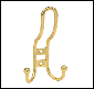 Крючок мебельный R16 3-х рожковый золото
