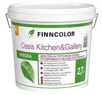 Краска В/Д для обоев и стен Oasis Wallpaper глубокоматовая С 2,7 л; FINNCOLOR