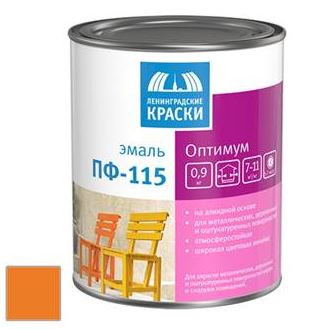 Эмаль ПФ-115 ОПТИМУМ оранжевая гл 2,7кг; ЛЕНИНГРАДСКИЕ КРАСКИ