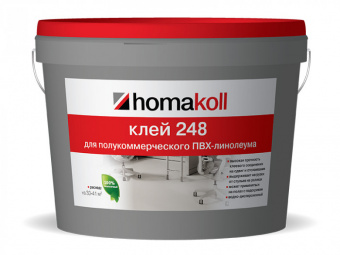Клей для ПВХ покрытий 248 14 кг д/полукоммерческого линолеума; HOMAKOLL
