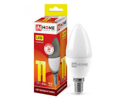 Лампа светодиодная LED СВЕЧА VC 11Вт 230В Е14 3000К 820Лм; IN HOME, 4690612020464