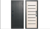 Дверь металлическая термо AXELDOORS BASIC 860х2050мм R 1,2мм черное серебро антик/лиственница