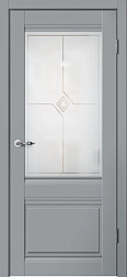Полотно дверное Fly Doors Estetic E01 эмалит серый ПО 600мм; Сибирь Профиль