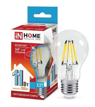 Лампа светодиодная LED A60 deco 11Вт 230В Е27 4000К 990Лм; IN HOME, 4690612026145