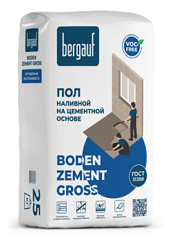 Пол наливной Boden Zement Gross 25кг/56; Bergauf (Бергауф)