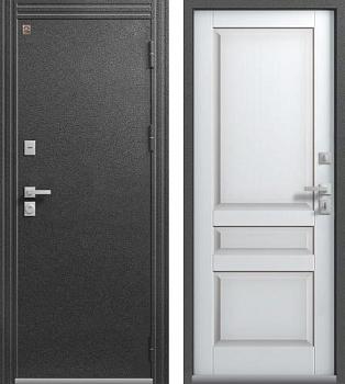 Дверь металлическая с терморазрывом Т-2 960х2050мм R 2мм антрацит муар/софт белый