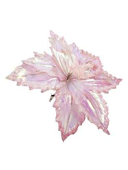 Украшение новогоднее на елку 32х32х16см Лилия розовое сияние; 87512