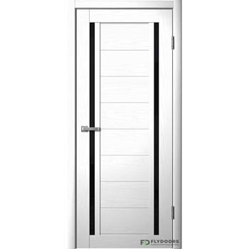 Полотно дверное Fly Doors La Stella эко-шпон 203 макиато черное стекло 800мм; Сибирь Профиль