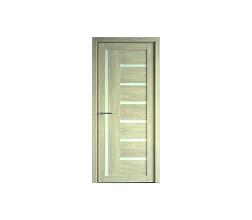 Полотно дверное Фрегат эко-шпон Мадрид лиственница мокко 900мм стекло белое