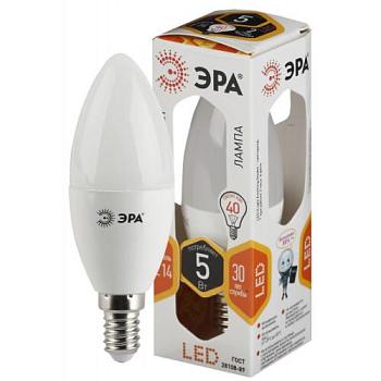 Лампа светодиодная LED smd B35 5Вт 827 E14; ЭРА, Б0018871