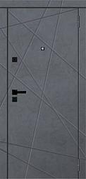 Дверь металлическая GEROY 2 960х2050мм L бетон графит/белый бланко