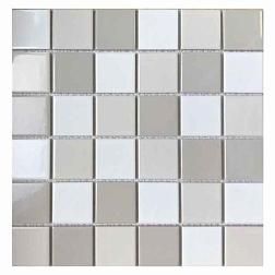 Мозаика керамическая NANDA серо-белый микс 30,3х30,3см (чип 48х48х6м)