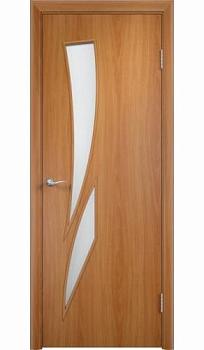 Полотно дверное Fly Doors Стрелиция миланский орех ПО 900мм стекло матовое; Сибирь Профиль