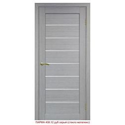 Полотно дверное Парма_408.12.60 эко-шпон дуб серый FL-Панель/Мателюкс
