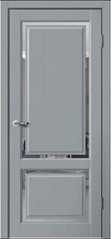 Полотно дверное Fly Doors Estetic E02 эмалит серый ПО 700мм зеркало; Сибирь Профиль