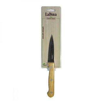Нож нерж сталь 18,5см для овощей с деревян ручкой Branch wood/LaDina; 30101-2