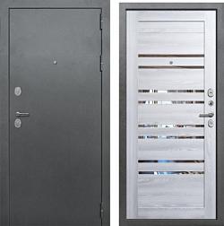 Дверь металлическая Бункер Дуэт 860х2050мм L 1,2 мм букле темный/ривьера айс