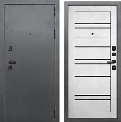 Дверь металлическая Бункер Дуэт 860х2050мм L 1,2 мм букле темный/бетон снежный