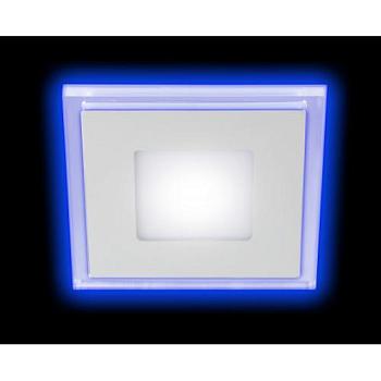 Светильник встраив. квадратный LED 4-6 BL белый+синий 6W 220V 4000K ЭРА; Б0017495