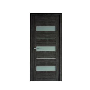 Полотно дверное Фрегат эко-шпон Прага серый кедр 800мм стекло мателюкс