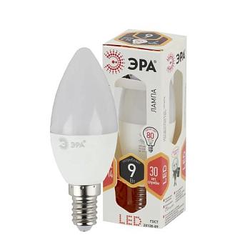 Лампа светодиодная STD B35 9Вт 2700К E14 свеча; ЭРА, Б0047935