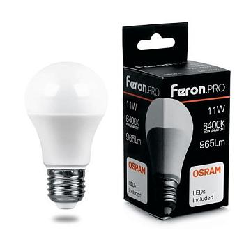 Лампа светодиодная LB-1011 11Вт 6400K 230В E27 A60; Feron.PRO, 38031