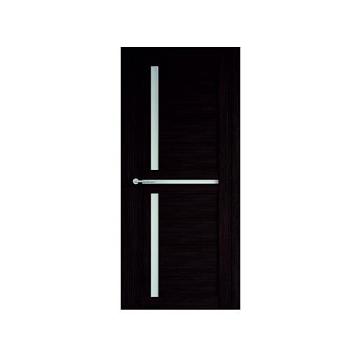 Полотно дверное Фрегат эко-шпон Кельн темный кипарис 600мм стекло матовое