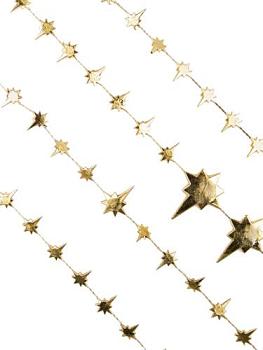 Бусы декоратинвые на елку 270см звезды золотые пластик; MagicTime, 78854