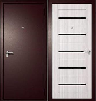 Дверь металлическая GOOD LITE 1 860х2050мм R медный антик/ясень белый