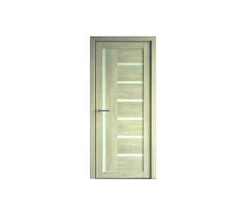 Полотно дверное Фрегат эко-шпон Мадрид лиственница мокко 900мм стекло белое
