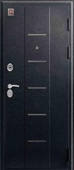 Дверь металлическая С-105 860х2050мм L 1,2мм черный муар/лиственница темная X7