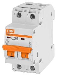 TDM Автоматический выключатель ВА47-29 2Р 25А 4,5кА х-ка С SQ0206-0095