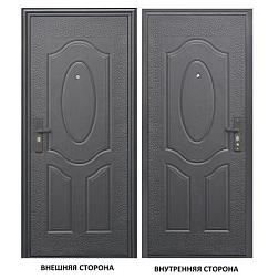 Дверь металлическая Е40 860х2050мм L 0,3мм коричневый металл/металл