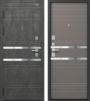 Дверь металлическая С-109 960х2050мм L 1,0мм серый муар/софт серый