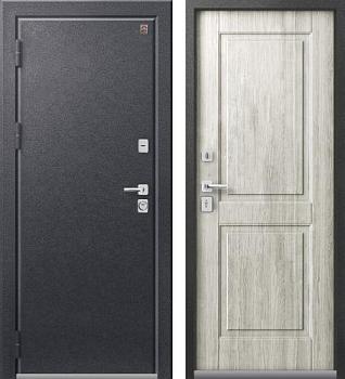 Дверь металлическая с терморазрывом Т-4 860х2050мм L 1,4мм черный муар/дуб полярный