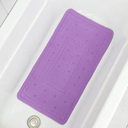 Коврик для ванны с присосками Спа 37х70 см фиолетовый; 6908