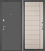 Дверь металлическая Мастино TRUST MASS 136 860 R Графит букле/Ларче бьянко; Бульдорс