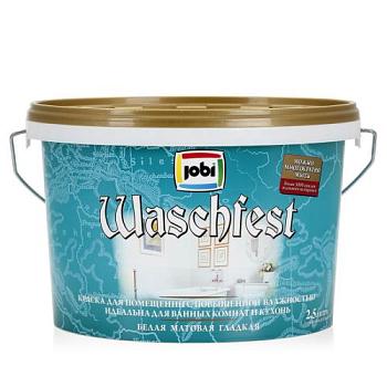 Краска в/д для ванных и кухонь JOBI WASCHFEST (2,5л) Декарт