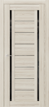 Полотно дверное ЧДК Q33 лиственница белая 600мм стекло черное