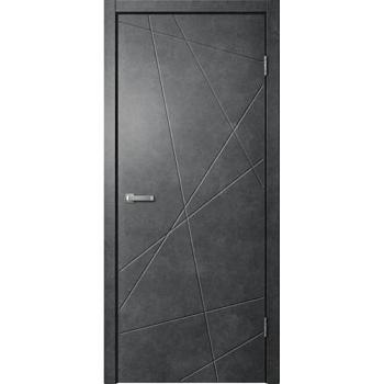 Полотно дверное Fly Doors LINE 01 ПВХ бетон темный 800мм; Сибирь Профиль