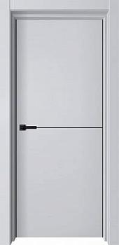 Полотно дверное ПВХ POLLY-1 софт тач серый 800мм AL кромка черная