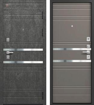 Дверь металлическая С-109 960х2050мм R 1,0мм серый муар/софт серый