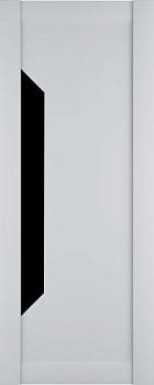 Полотно дверное Престиж-1 эко-шпон белый софт 800мм  стекло чёрное