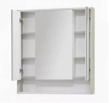 Зеркало-шкаф для ванной комнаты Рико 80 белый/ясень, ЛДСП 80х86х13,5; Aquaton